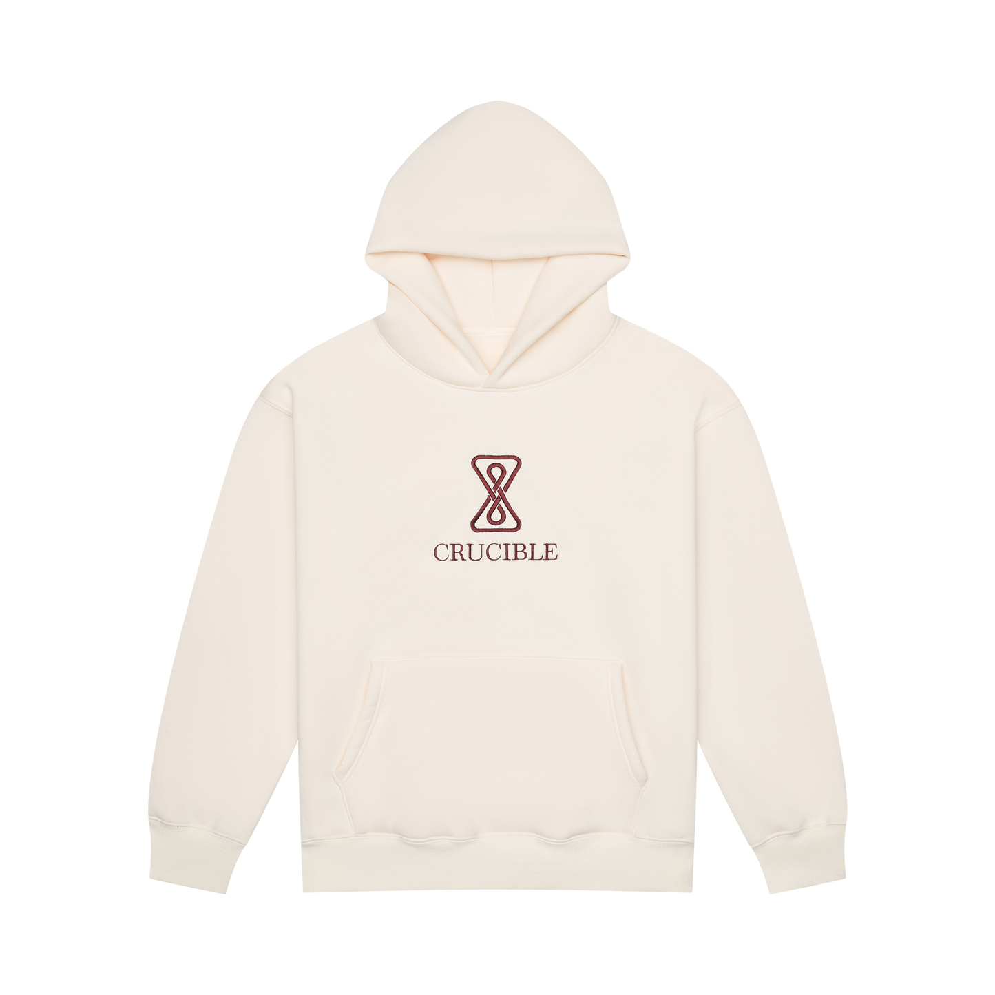 Classic Logo Hoodie - Cream/Maroon