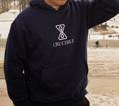 Classic Logo Hoodie - Navy/Cyan Blue